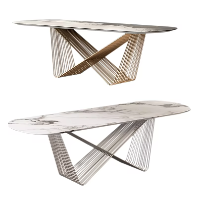 Marble dining table Modern dining table 3d model