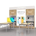 Mobile Phone Store Experience Table Computer Digital Accessories Cabinet Fashion Cabinet Display Shelf Huawei Apple Xiaomi OV Mobile VR Game 3d model