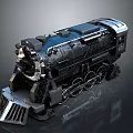 Vintage Black Steam Locomotive Model With Detailed Metal Wheels And Front Grille