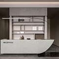 Modern reception desk Neoclassical reception desk 3d model