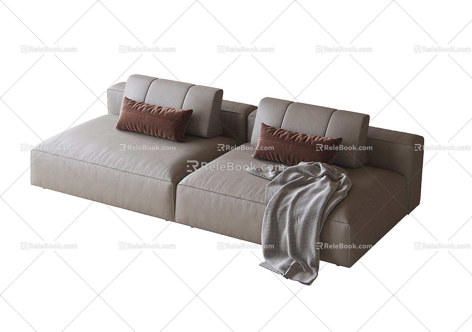 Modern double sofa 3d model