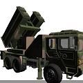 Military Functional Truck Equipped With Missile Launcher System And Camouflage Paint