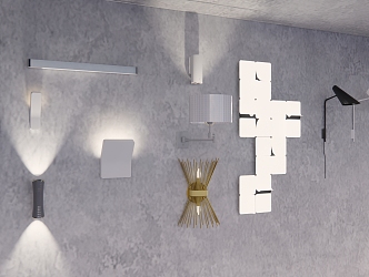 Wall lamp modern minimalist 3d model