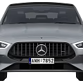 Sleek Silver Sporty Car Design With AMG Styling Black Alloy Wheels And Streamlined Body