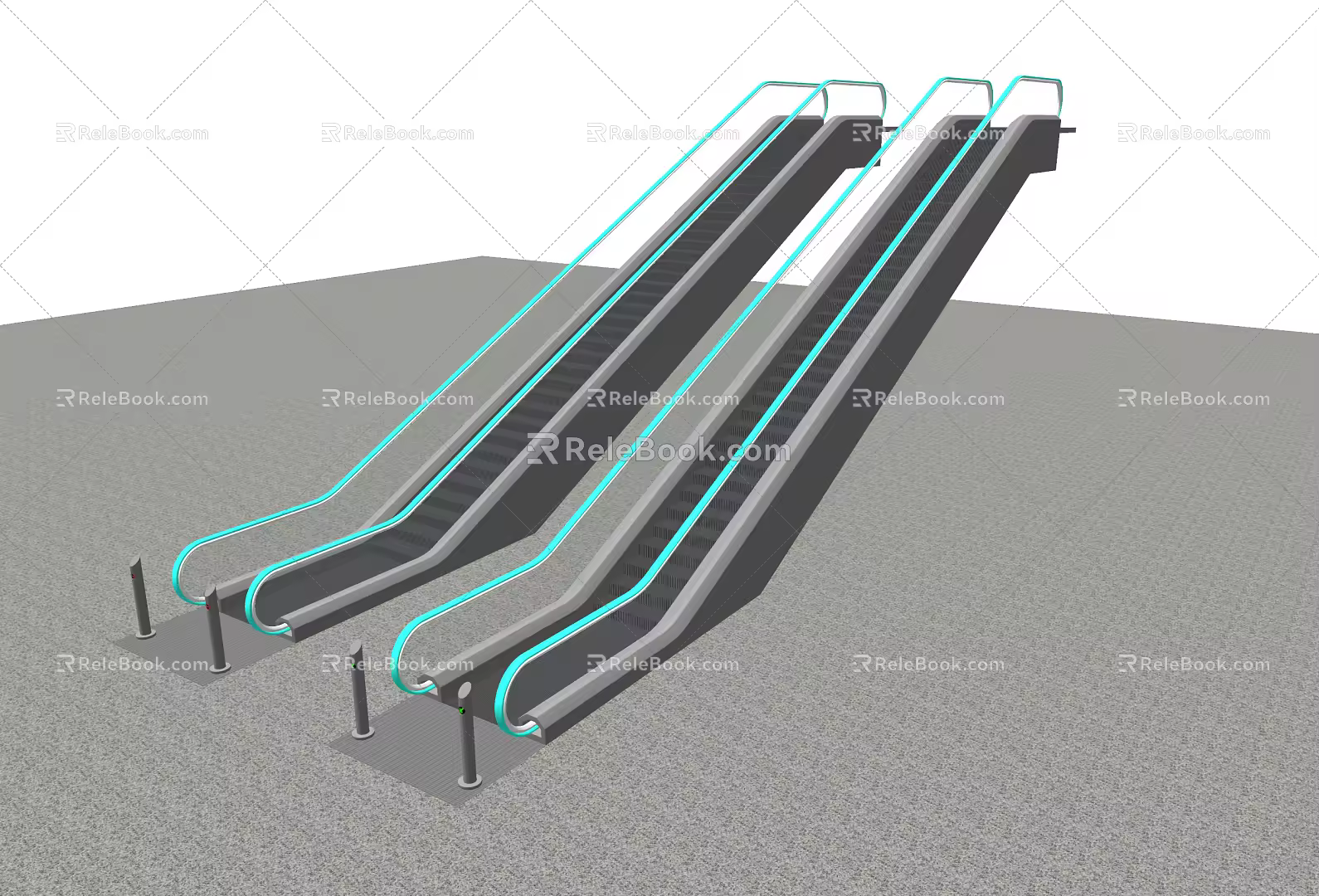 Modern Elevator Escalator 3d model