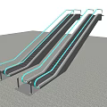 Modern Elevator Escalator 3d model