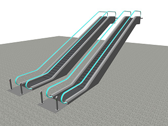 Modern Elevator Escalator 3d model