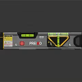 Premio Dual Spirit Level Tool With Silver Body Yellow Indicators And Red Button