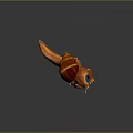 3D Game And Movie Character With Red Shell Orange Body And Clawed Limbs