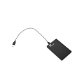 Black Portable External Hard Drive With USB Cable For Data Storage 3d model
