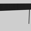 Sleek Black Dresser With Vertical Ribbed Design And Slim Support Legs