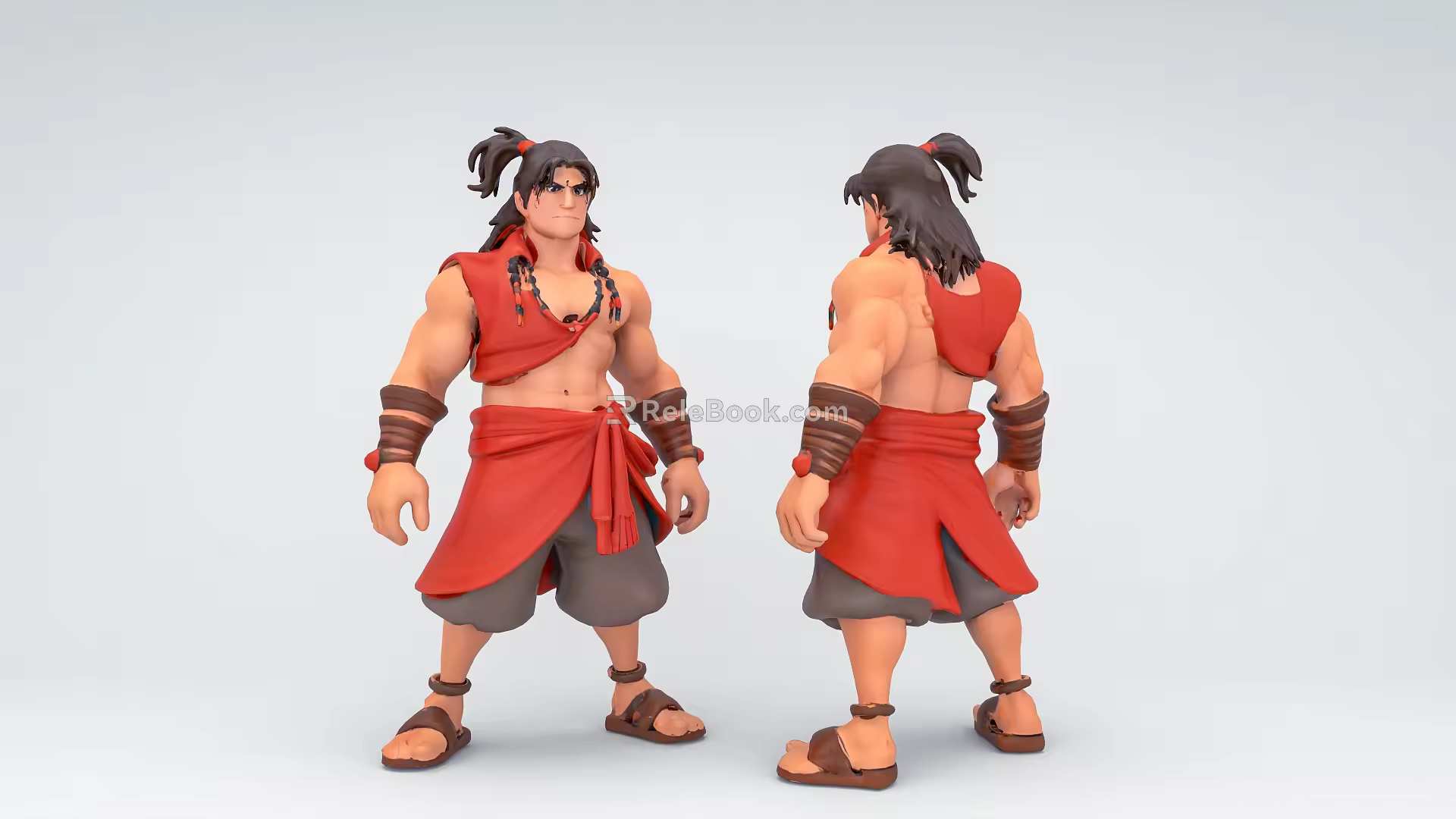 Men's Cartoon Men's Anime Characters Game Characters Houyi Vulcan Hand-made Blind Box 3d model