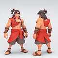 Men's Cartoon Men's Anime Characters Game Characters Houyi Vulcan Hand-made Blind Box 3d model