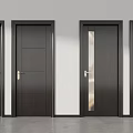 Modern swing door single door 3d model