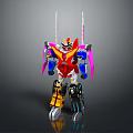 Smart Robot With Vibrant Red Yellow Blue Armor And Detailed Mech Design