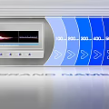 Audio Spectrum Analyzer With Colorful Waveform Screen And Blue Frequency Bars 100 To 600