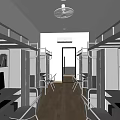 Modern Dormitory Student Dormitory Worker Dormitory Upper and Lower Burds School Dormitory 3d model