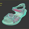 Pink Kids Sandals With Flower Decoration And Velcro Straps Comfortable Sole