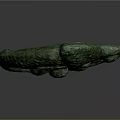 Ancient Bronze Clothing Accessory with Green Patina Dragon Snake Shape and Intricate Carved Patterns