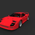 Red Ferrari Sports Car With Sleek Body Design And Alloy Wheels