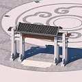 Traditional Chinese Paifang Archway With Tiled Roof And Stone Pillars Under Blue Sky