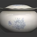 Elegant White Porcelain Jar With Blue Floral Patterns And Lid Design