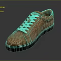 Brown Leather Casual Lace Up Shoes With Orange Lining And Black Sole