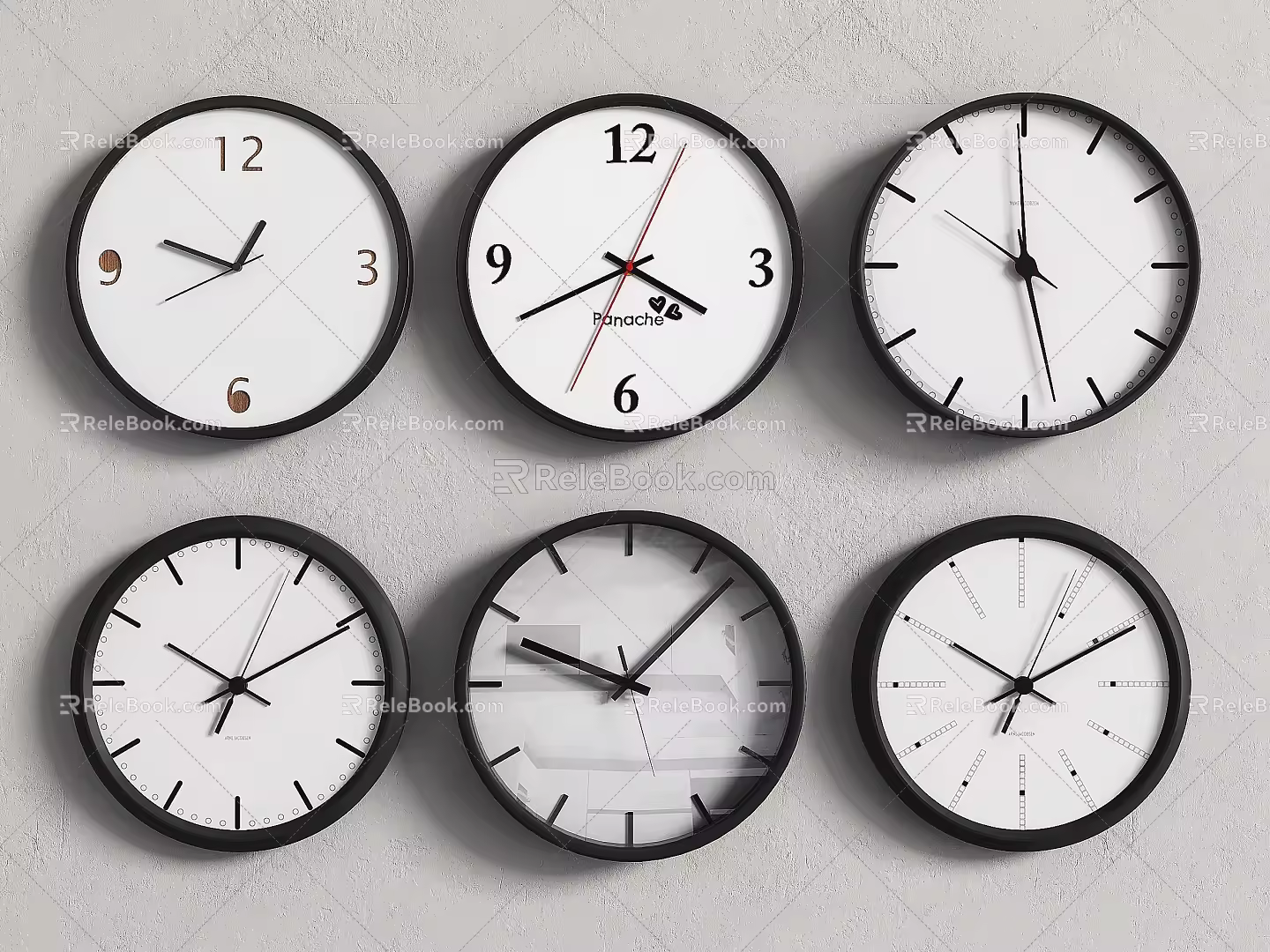 Modern clock wall clock 3d model