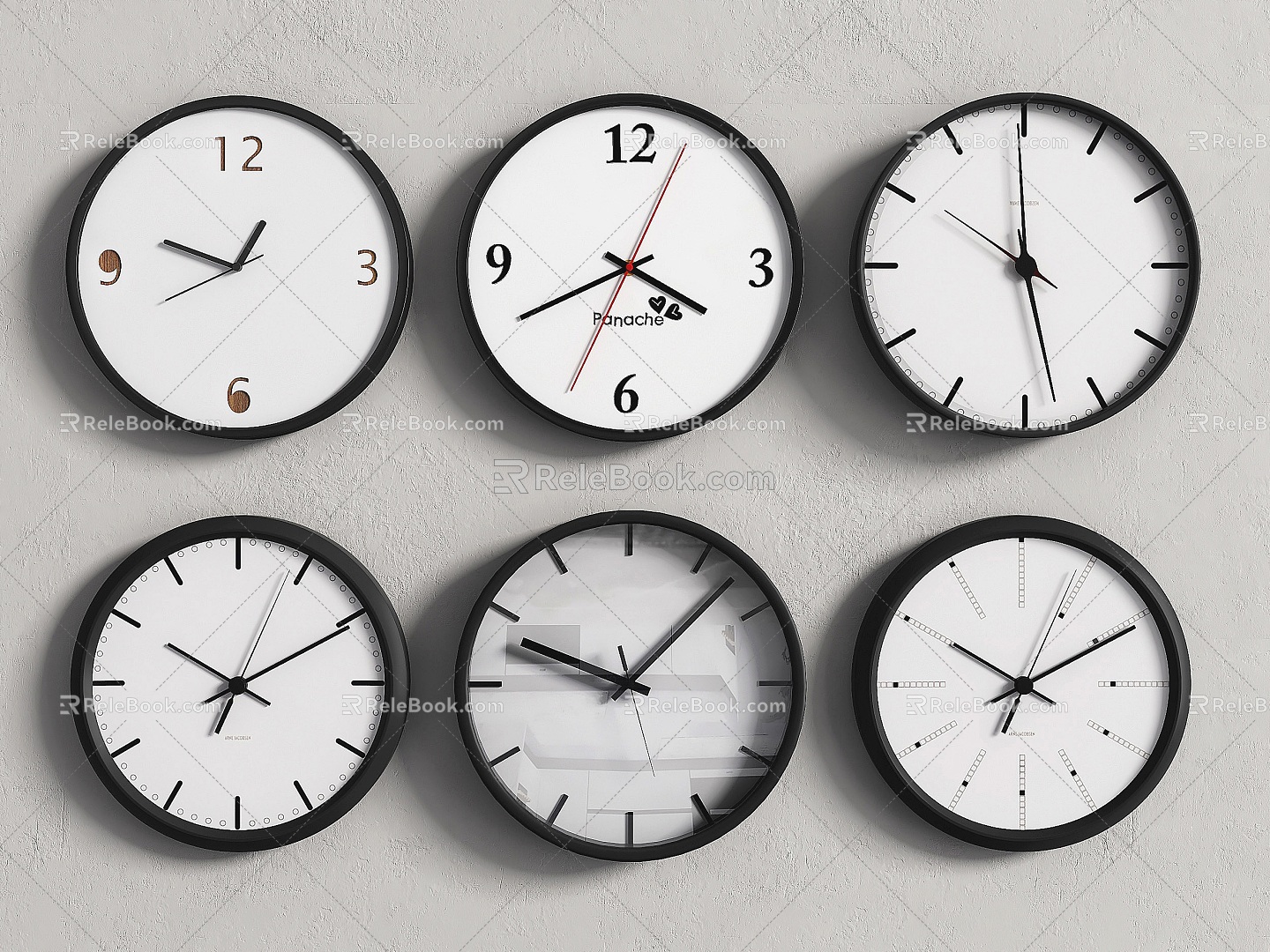 Modern clock clock wall clock model