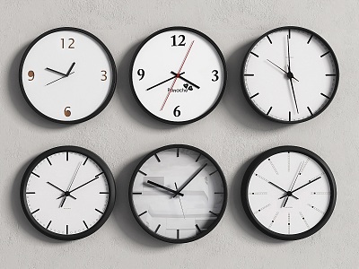 Modern clock wall clock 3d model