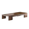 Modern Wooden Dining Table With Natural Wood Grain And Square Legs