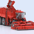 Modern Red Agricultural Equipment With Advanced Features For Efficient Crop Harvesting And Farming