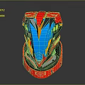 Red And Blue Motorcycle Helmet With Yellow Accents Modern Design And Comfortable Fit