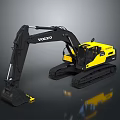 Volvo Yellow And Black Crawler Excavator For Heavy Duty Construction Work