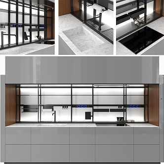 Modern Kitchen Cabinet System Open Kitchen Cabinets 3d model