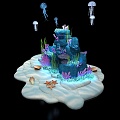 Modern Underwater World Marine Stone 3d model