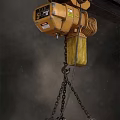 Yellow Heavy Duty Industrial Electric Hoist With Steel Chain And Lifting Hook