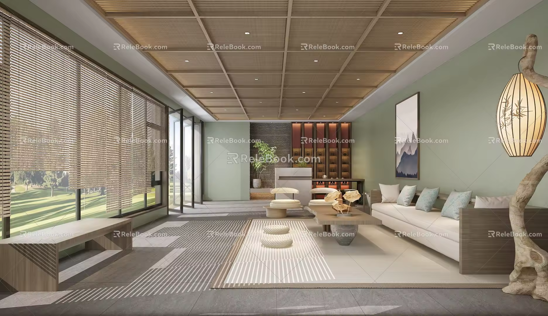 New Chinese Reception Area 3d model
