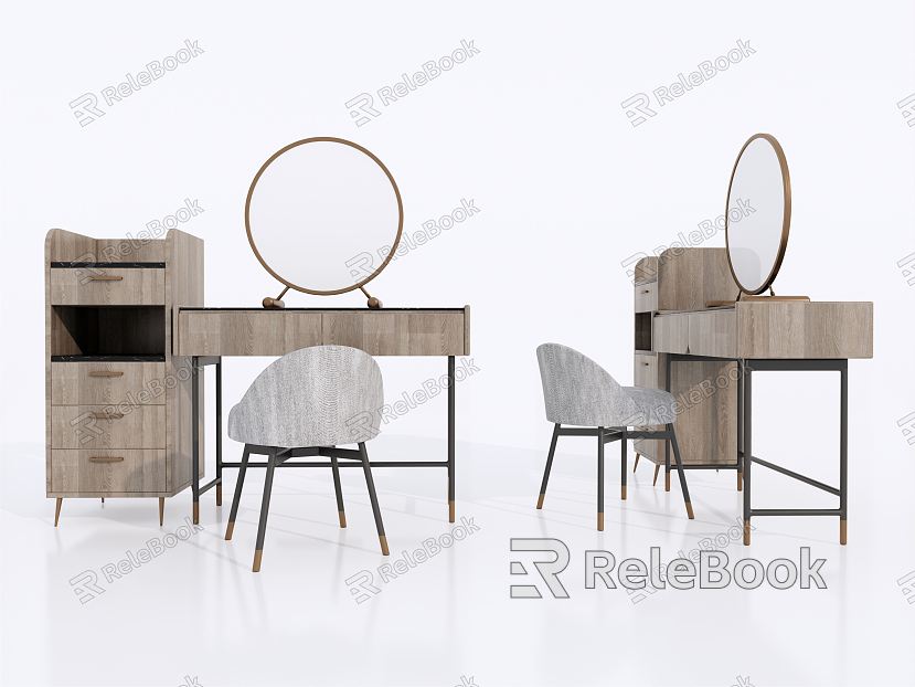 Light Luxury Dressing Table Dressing Table Makeup Table and Chair model