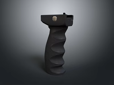 Black Tactical Weapon Grip With Spiral Textured Surface And Modern Design For Enhanced Handling 3d model