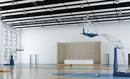 modern basketball hall 3d model