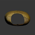 Traditional Golden Armor Accessory With Intricate Engraved Patterns And Historical Design