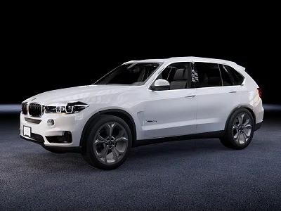 White BMW SUV with Modern Sleek Body Design and Stylish Alloy Wheels 3d model