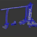 Mechanical Metal Structure With Long Arm Support Frame And Base Components