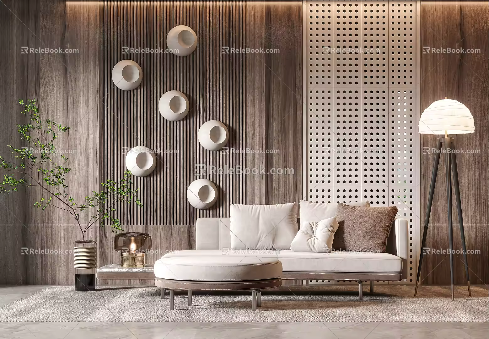 Modern Multiplayer Sofa Sofa Combination 3d model