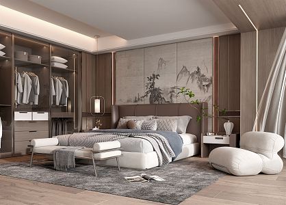 New Chinese bedroom 3d model