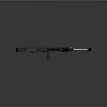 Modern Tactical Weapon with Black Metal Construction Scope and Adjustable Stock 3d model