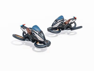 Sci-fi suspension motorcycle 3d model