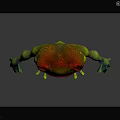 3D Rendered Frog Character With Green Body Red Eyes And Red Mouth