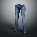 Blue Slim Fit Straight Leg Jeans With Classic Design And Casual Style